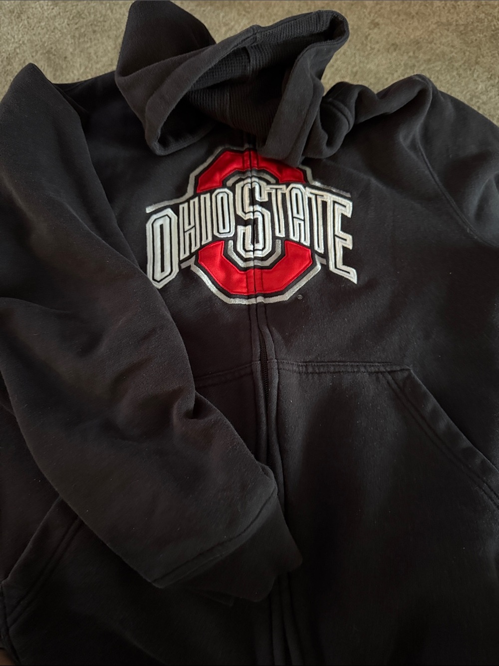 Champs Black Hoodie with Red and White Logo